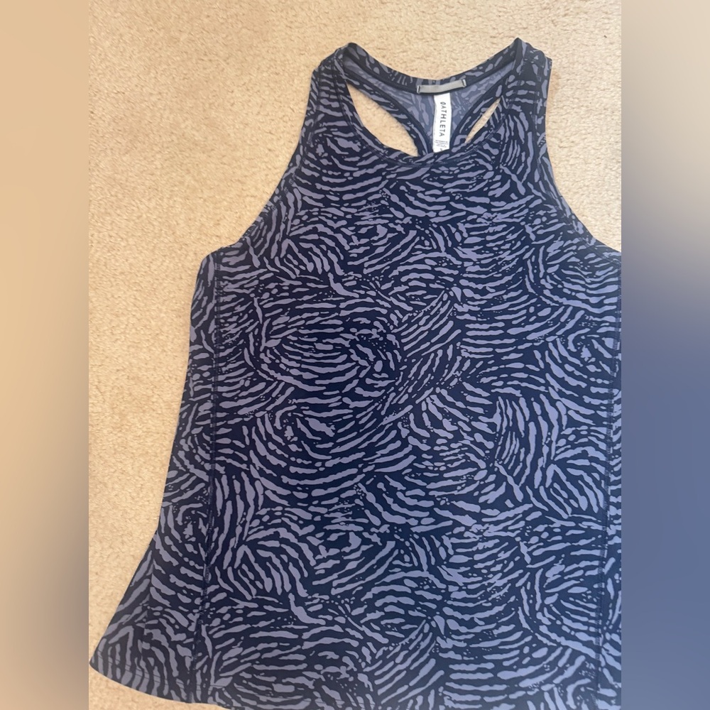 Athleta light weight navy tank size Small